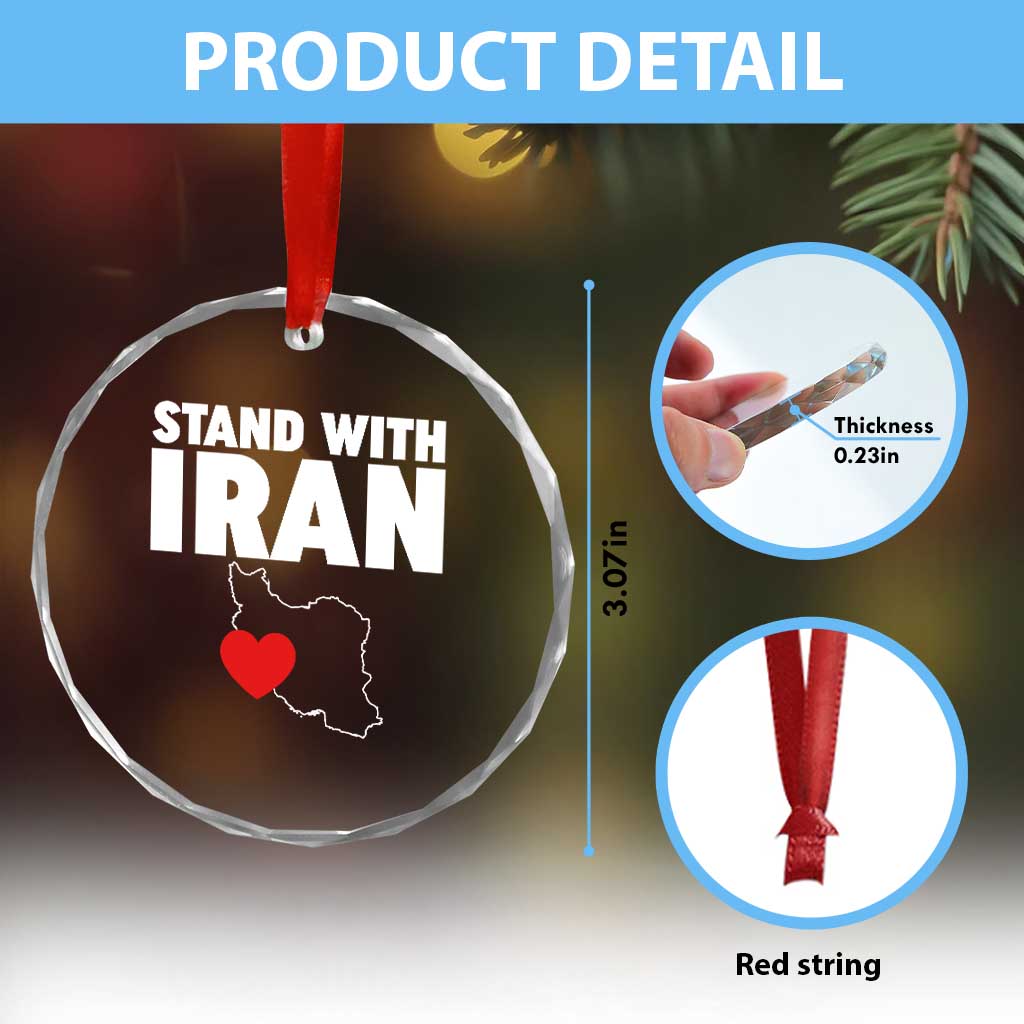 Free Iran Support Iranian MIGA Crystal Glass Ornament TS14 Print Your Wear