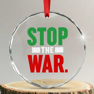 Free Iran Support Iranian MIGA Crystal Glass Ornament Stop The War TS14 Transparent Glass 3'' Circle Print Your Wear