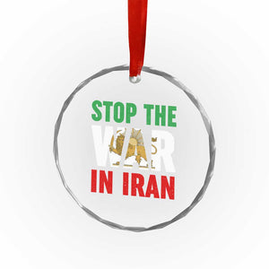 Free Iran Support Iranian MIGA Crystal Glass Ornament Stop The War In Iran TS14 Print Your Wear