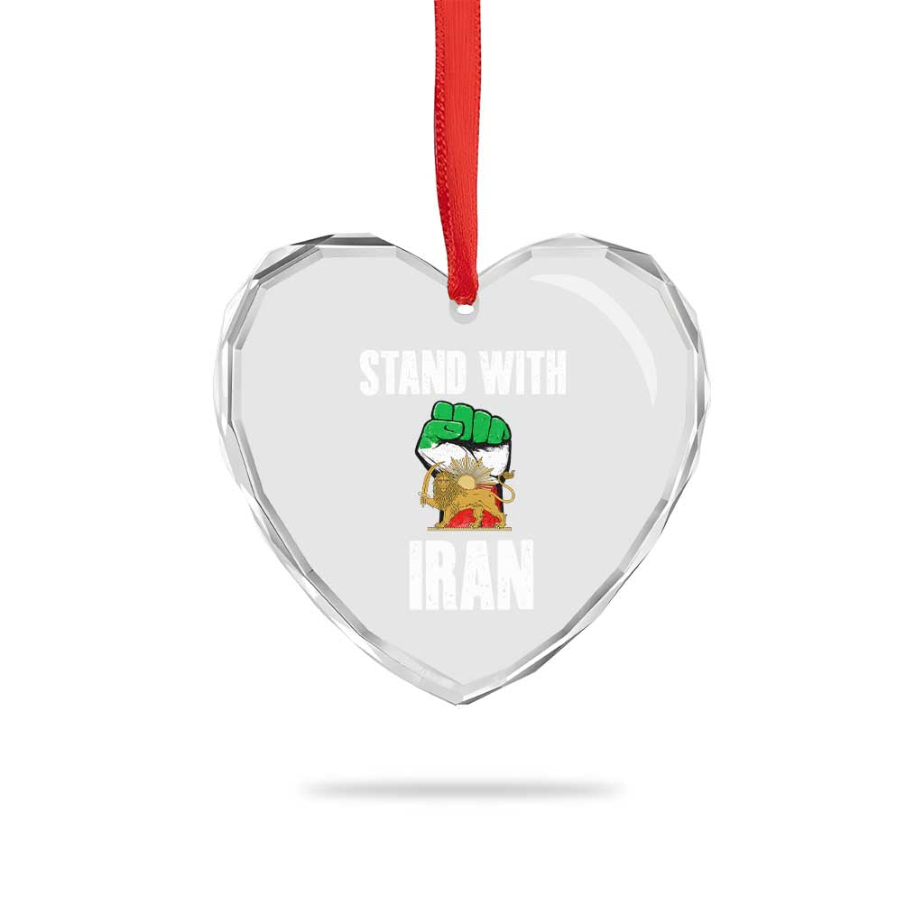 Free Iran Support Iranian MIGA Heart Crystal Glass Ornament Stand With Iran TS14 Print Your Wear