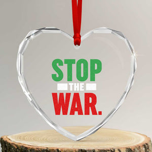 Free Iran Support Iranian MIGA Heart Crystal Glass Ornament Stop The War TS14 Transparent Glass 3'' Heart Print Your Wear