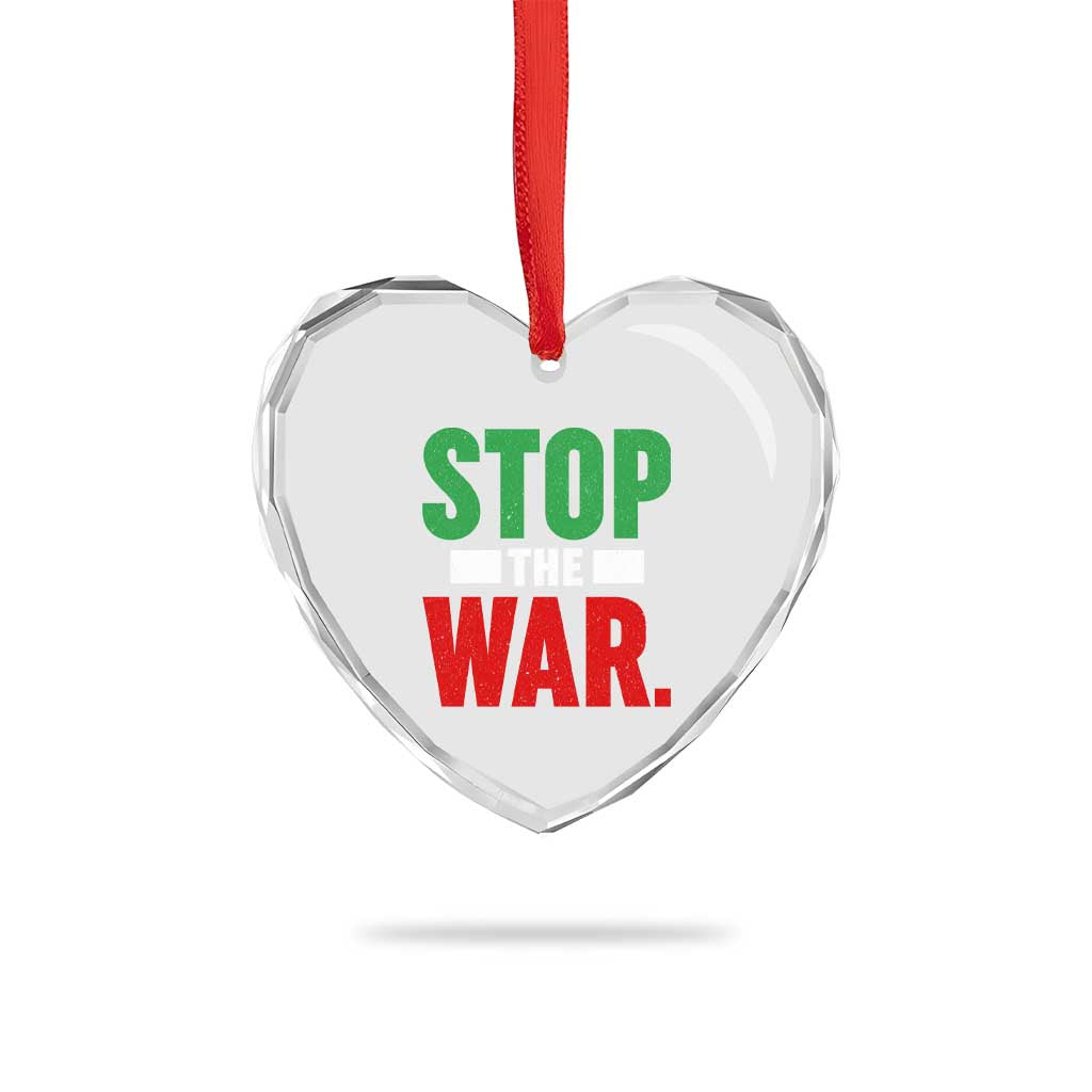 Free Iran Support Iranian MIGA Heart Crystal Glass Ornament Stop The War TS14 Print Your Wear