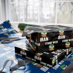 Free Iran Support Iranian MIGA Wrapping Paper Roll Stand With Iran TS14 Black Print Your Wear