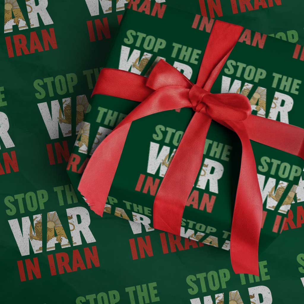 Free Iran Support Iranian MIGA Wrapping Paper Roll Stop The War In Iran TS14 Green Print Your Wear