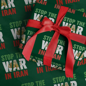 Free Iran Support Iranian MIGA Wrapping Paper Roll Stop The War In Iran TS14 Green Print Your Wear