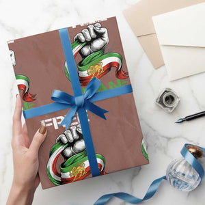 Free Iran Wrapping Paper Roll Iran Lion Sun Flag Fist TS10 Mocha Print Your Wear