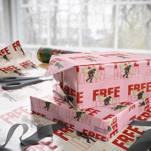 Free Iran Wrapping Paper Roll Iranian Freedom Memorial Hamid Mahdavi Tribute TS14 Light Pink Print Your Wear