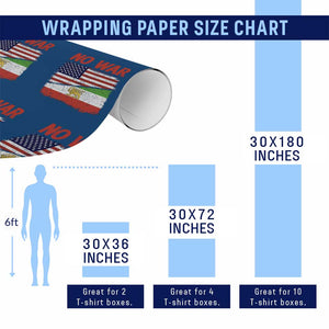 Free Iran Wrapping Paper Roll No War Peace American Iran Unity TS14 Print Your Wear