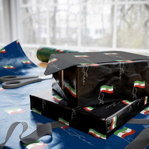 Free Iran Wrapping Paper Roll Patriotic Iranian Lion and Sun Flag TS11 Black Print Your Wear