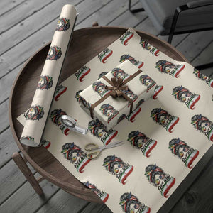 Free Iran Wrapping Paper Roll Persian American Pride Lion Sun Flag Messy Bun TS10 Beige Print Your Wear