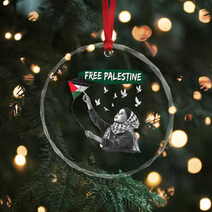 Free Palestine Crystal Glass Ornament Gaza Palestinian Flag TS10 Print Your Wear