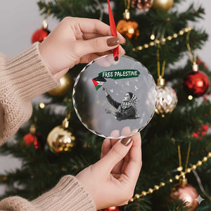 Free Palestine Crystal Glass Ornament Gaza Palestinian Flag TS10 Print Your Wear