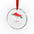 Free Palestine Crystal Glass Ornament Watermelon Map TS10 Transparent Glass 3'' Circle Print Your Wear