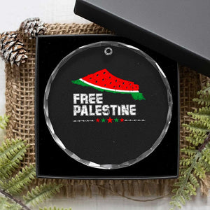 Free Palestine Crystal Glass Ornament Watermelon Map TS10 Print Your Wear