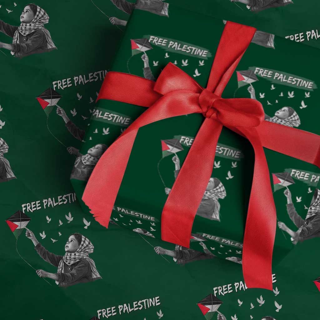 Free Palestine Wrapping Paper Roll Gaza Palestinian Flag TS10 Green Print Your Wear