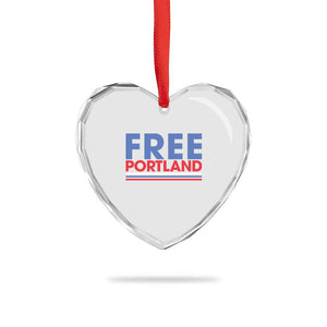Free Portland Bold Patriotic Heart Crystal Glass Ornament Red White and Blue Protest Statement TS02 Print Your Wear