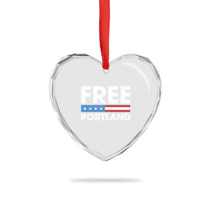 Free Portland Patriotic Heart Crystal Glass Ornament Bold Political Statement American Flag TS02 Print Your Wear