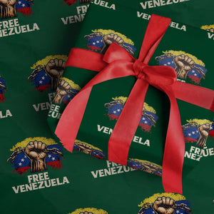 Free Venezuela Flag Chain Breaker Wrapping Paper Roll Powerful Liberation for Liberation Supporters TS02 Green Print Your Wear