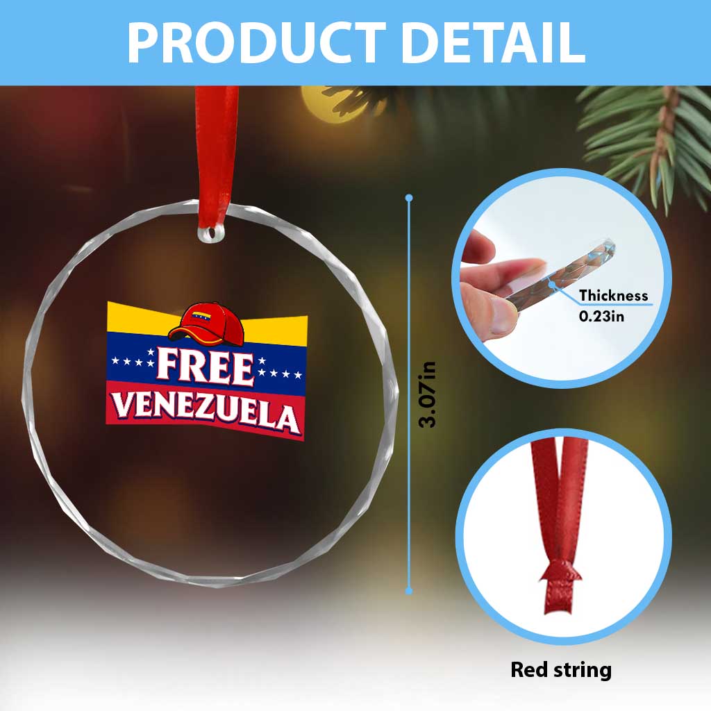 Free Venezuela Flag Patriotic Crystal Glass Ornament Venezuela Pride TS12 Print Your Wear