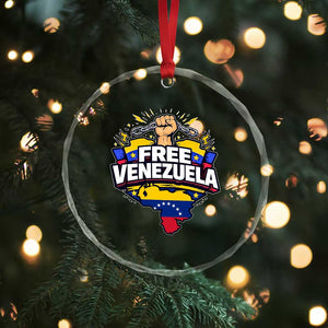Free Venezuela Raised Fist Crystal Glass Ornament Libre Venezuelan Flag Map Liberation TS02 Print Your Wear