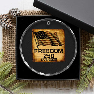 Freedom 250 Years America Crystal Glass Ornament Retro Vintage 250th Anniversary USA TS10 Print Your Wear