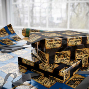 Freedom 250 Years America Wrapping Paper Roll Retro Vintage 250th Anniversary USA TS10 Black Print Your Wear