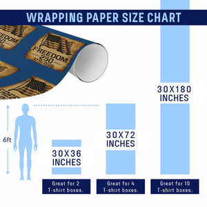 Freedom 250 Years America Wrapping Paper Roll Retro Vintage 250th Anniversary USA TS10 Print Your Wear