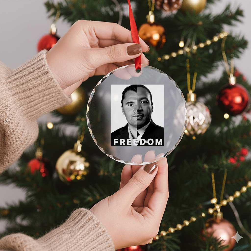 Freedom Charlie Kirk Crystal Glass Ornament Martin Luther King Jr TS14 Print Your Wear