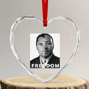 Freedom Charlie Kirk Heart Crystal Glass Ornament Martin Luther King Jr TS14 Transparent Glass 3'' Heart Print Your Wear