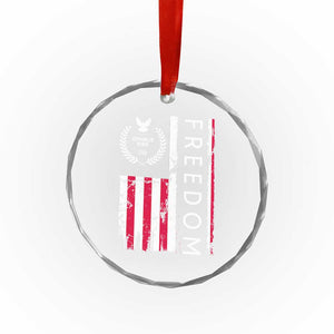 Freedom Charlie Kirk Tribute Crystal Glass Ornament Patriotic Legacy Eagle Distressed American Flag TS02 Print Your Wear