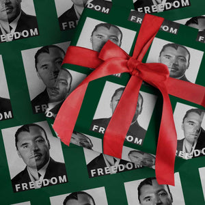 Freedom Charlie Kirk Wrapping Paper Roll Martin Luther King Jr TS14 Green Print Your Wear