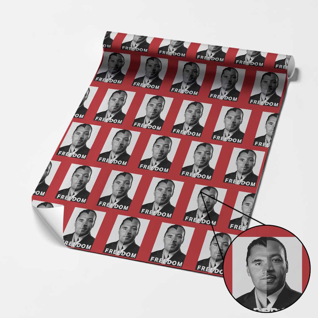 Freedom Charlie Kirk Wrapping Paper Roll Martin Luther King Jr TS14 Red Print Your Wear