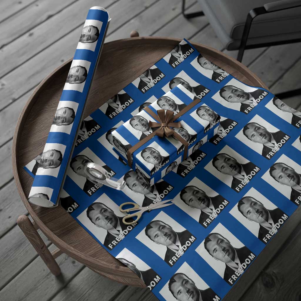 Freedom Charlie Kirk Wrapping Paper Roll Martin Luther King Jr TS14 Blue Print Your Wear