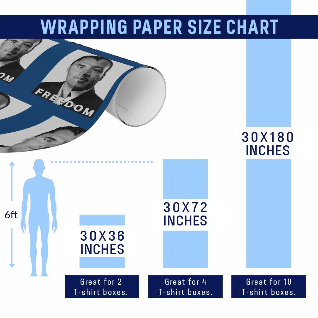 Freedom Charlie Kirk Wrapping Paper Roll Martin Luther King Jr TS14 Print Your Wear