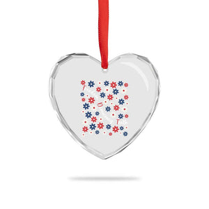 Freedom Democracy Truth Heart Crystal Glass Ornament Patriotic Floral TS12 Print Your Wear