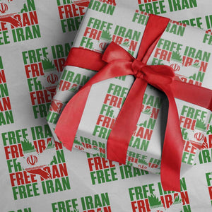 Freedom Dove Flag Wrapping Paper Roll Peaceful Iran Support TS12 White Print Your Wear