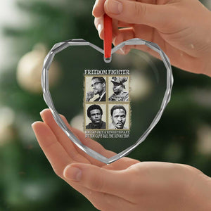 Freedom Fighters Heritage Heart Crystal Glass Ornament Malcolm X Marcus Garvey Huey P Newton Steve Biko Revolution TS02 Print Your Wear