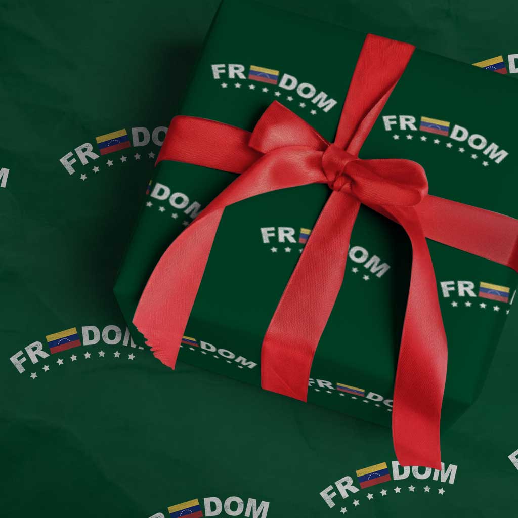 Freedom For Venezuela Wrapping Paper Roll Venezuelan Flag Eight Stars Bandera TS11 Green Print Your Wear