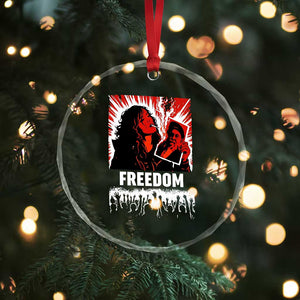 Freedom Iran Women Revolution 2026 Crystal Glass Ornament Lighting Cigarette with Burning Portrait Graphic TS02 Print Your Wear