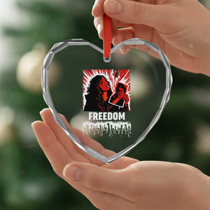 Freedom Iran Women Revolution 2026 Heart Crystal Glass Ornament Lighting Cigarette with Burning Portrait Graphic TS02 Print Your Wear