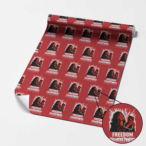 Freedom Iran Women Revolution 2026 Wrapping Paper Roll Lighting Cigarette with Burning Portrait Graphic TS02 Red Print Your Wear