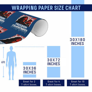 Freedom Iran Women Revolution 2026 Wrapping Paper Roll Lighting Cigarette with Burning Portrait Graphic TS02 Print Your Wear