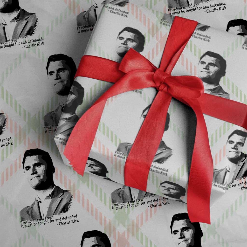 Freedom Is Not Free Wrapping Paper Roll Defender of Liberty Charlie Kirk Tribute TS02 Christmas Plaid Print Your Wear