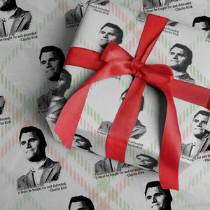 Freedom Is Not Free Wrapping Paper Roll Defender of Liberty Charlie Kirk Tribute TS02 Christmas Plaid Print Your Wear