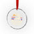 Freedom Never Dies Crystal Glass Ornament Bold Patriotic Eagle Graphic for True American Patriots TS02 Transparent Glass 3'' Circle Print Your Wear