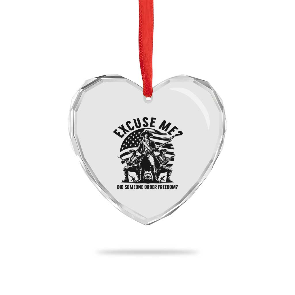 Freedom Resist Protest Civil Rights Heart Crystal Glass Ornament Excuse Me Did Someone Order Freedom TS14 Print Your Wear