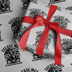 Freedom Resist Protest Civil Rights Wrapping Paper Roll Excuse Me Did Someone Order Freedom TS14 White Print Your Wear