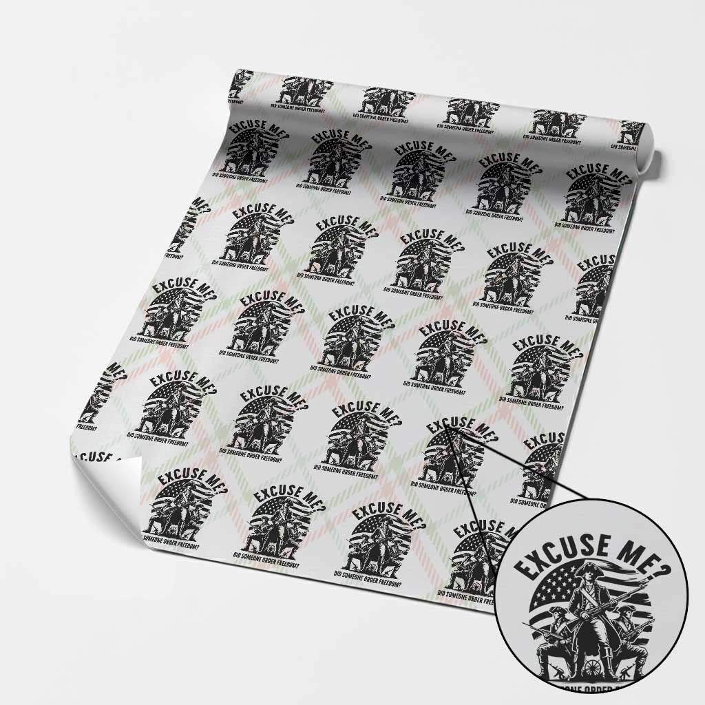 Freedom Resist Protest Civil Rights Wrapping Paper Roll Excuse Me Did Someone Order Freedom TS14 Christmas Plaid Print Your Wear