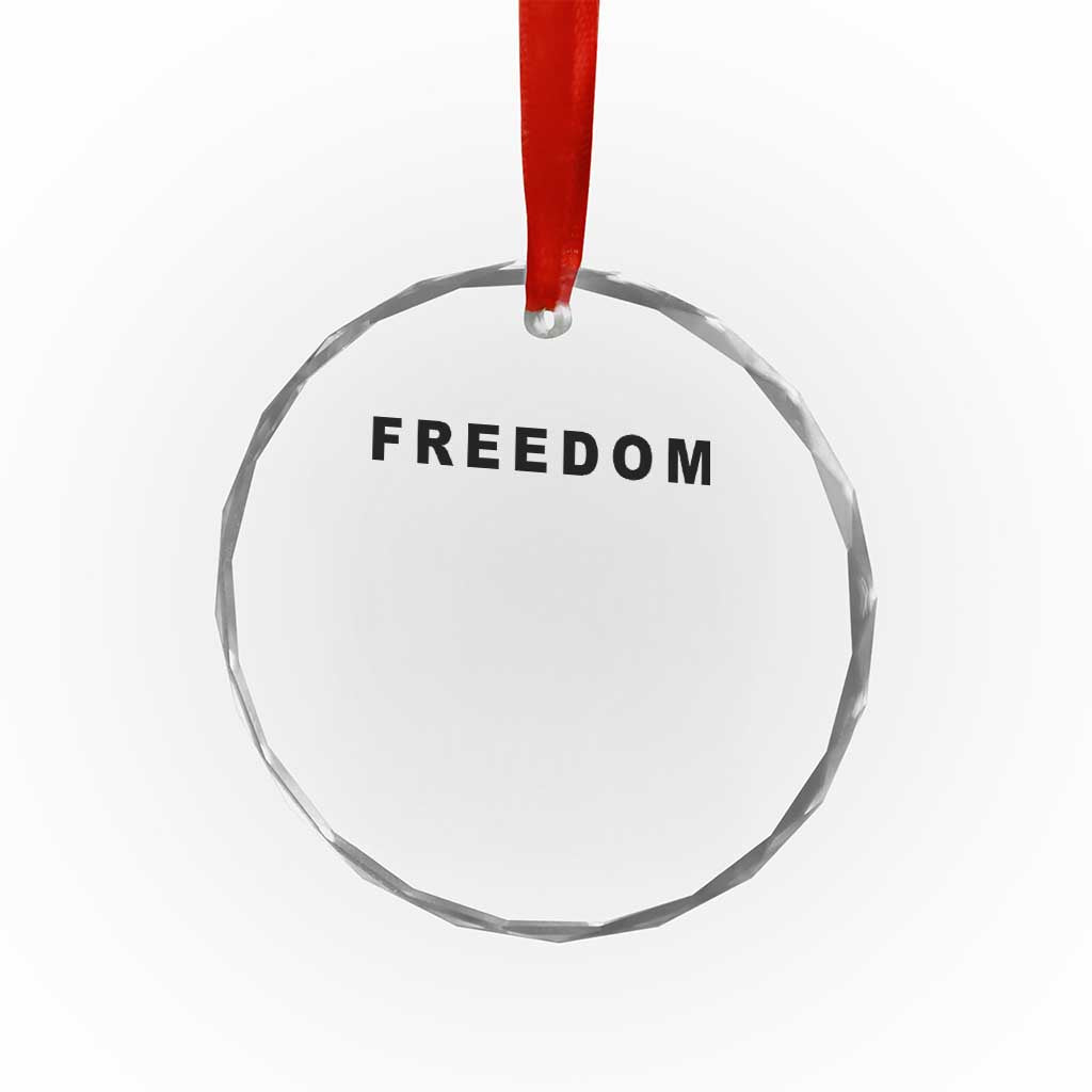 Freedom Statement Crystal Glass Ornament Free Speech Charlie Kirk Tribute TS02 Print Your Wear