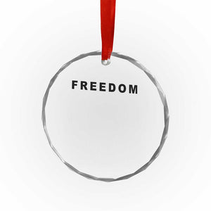 Freedom Statement Crystal Glass Ornament Free Speech Charlie Kirk Tribute TS02 Print Your Wear